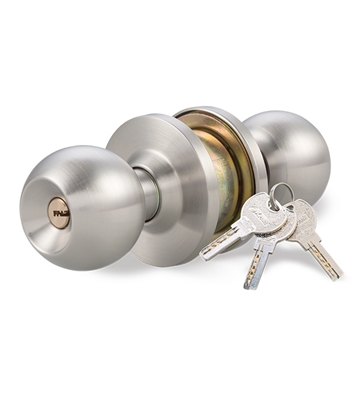 Stainless Steel Round/Mortise Lock,with brass key